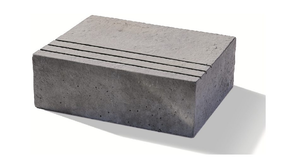 Semmelrock Bradstone Lias lépcső 45x35x15 cm Hamuszürke