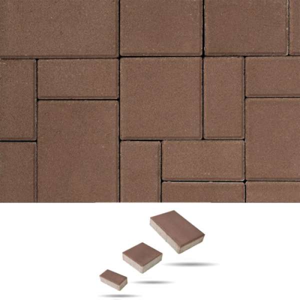 SW Maroskő térkő 4-6-8 cm - Barna